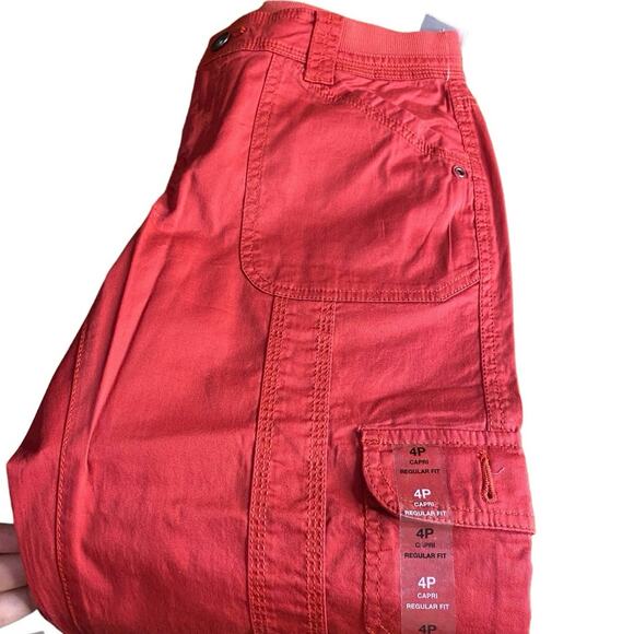 NWT STYLE & CO CAPRI PANTS RUBY RED TONE WOMEN’S SIZE 4P - Picture 6 of 8